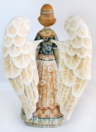 One-of-a-Kind Angel Hand-Painted WOODCARVED Hand Painted Figurine 20