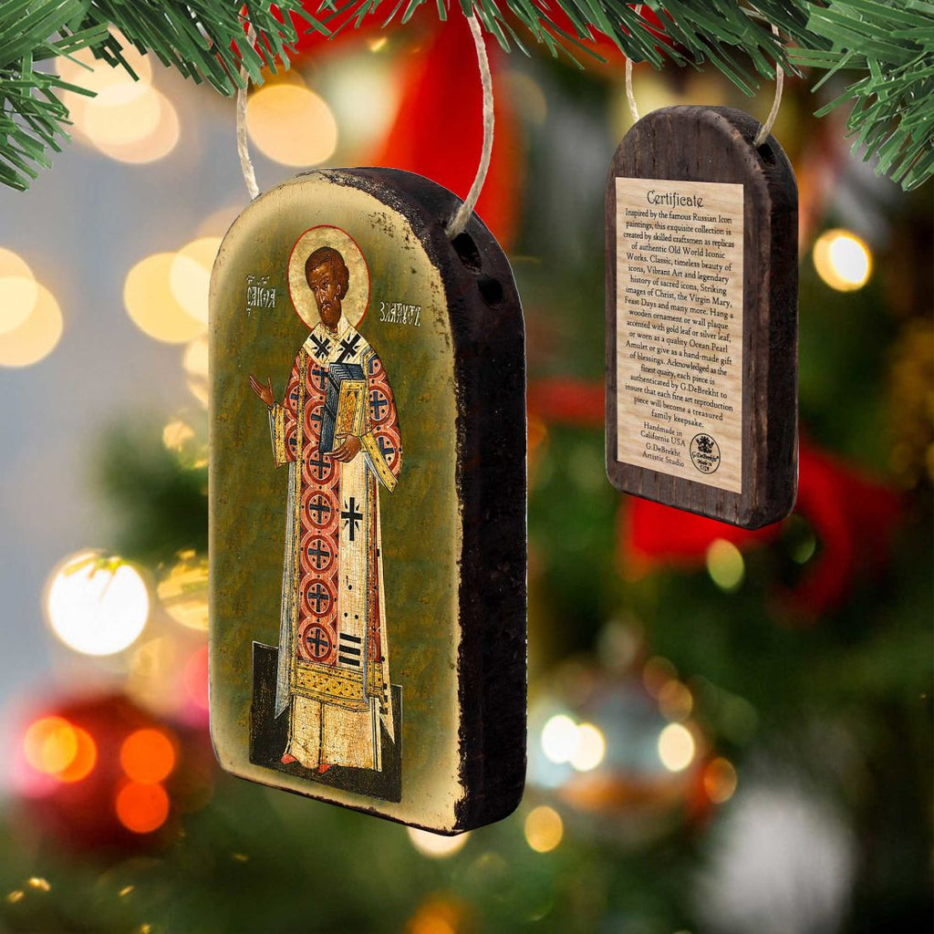 Saint Chrysostom Religious Christian Sacred Icon Ornament - Inspirational Icon Decor - 87054