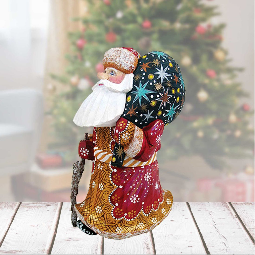 Santa Hand-Painted WOODCARVED Masterpiece by G. DeBrekht - Christmas Decor - 821363 *** PRE-ORDER - Handmade Just for You! ***