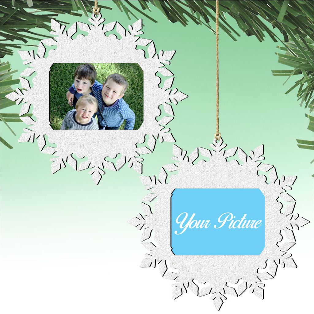 Snowflake Christmas Picture Frame Ornaments - Ornament for Photo by G.DeBrekht - Christmas Decor - 8141154PF