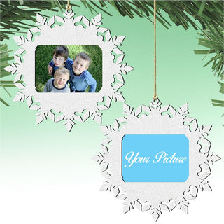Snowflake Christmas Picture Frame Ornaments - Ornament for Photo by G.DeBrekht - Christmas Decor - 8141154PF