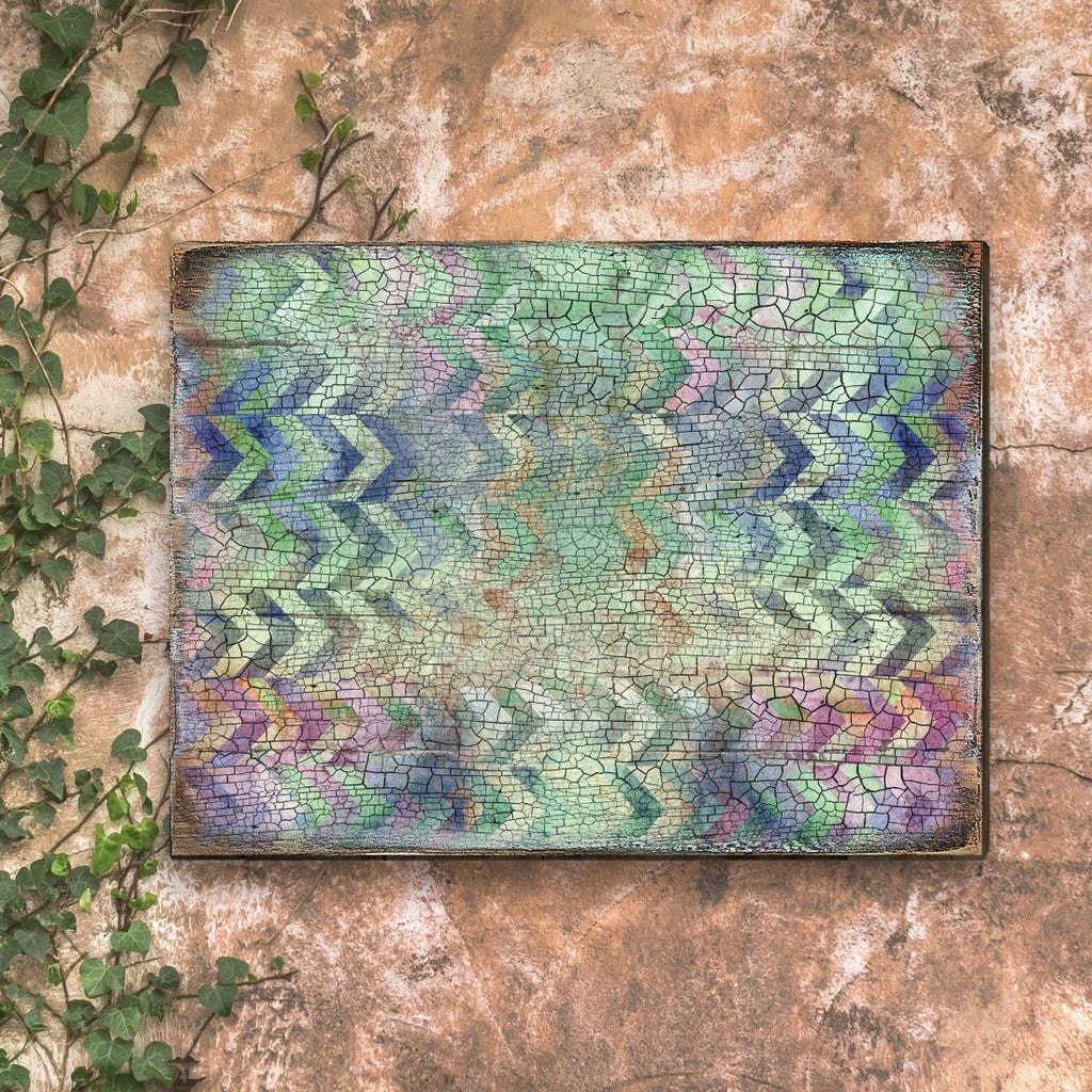 Graphic Rustic Wooden Wall Art by G. DeBrekht - Floral Ornamental Decor - 95002B