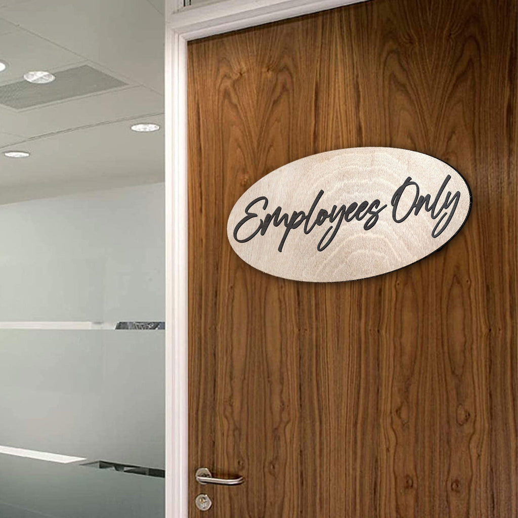 Employees Only Sign, Made in the USA sign, Business sign, warning sign, Birch wood sign - 320315