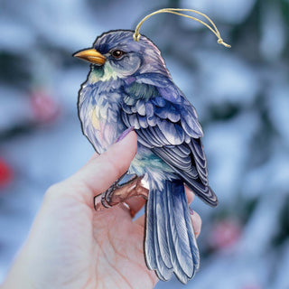 Alaskan Bluebird Wooden Ornaments by G.Debrekht - Wildlife Holiday Decor - 8710005-2