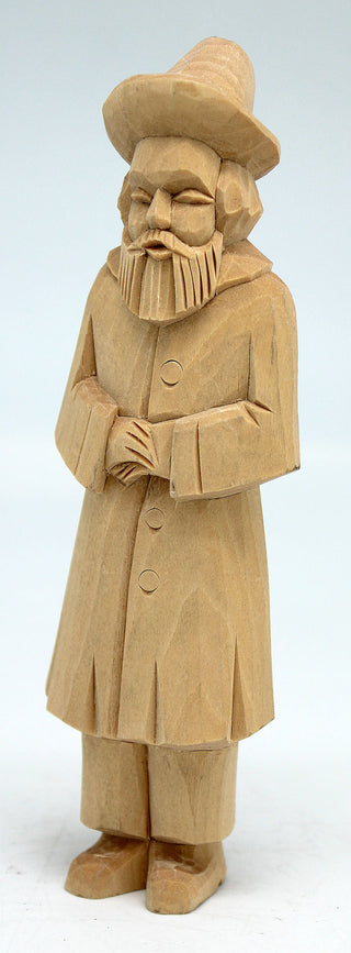 One-of-a-Kind Old Man Wood Carved Figurine 6
