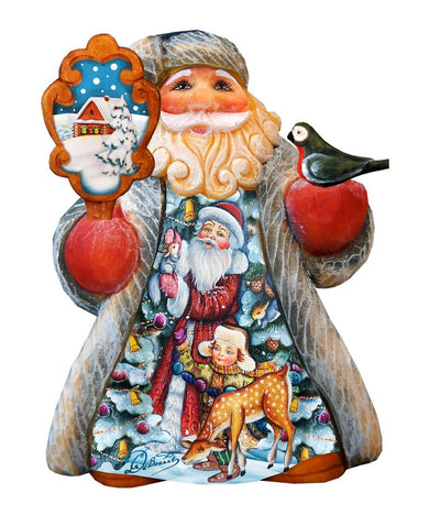 Santa Helper Christmas Figurine by G. DeBrekht - Christmas Santa Snowman Decor - 561633