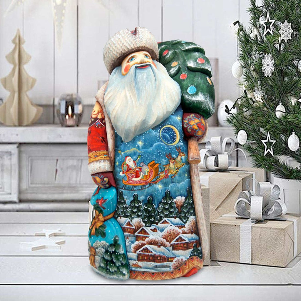 Up-Up and Away Hand-Painted WOODCARVED Masterpiece by G. DeBrekht - Christmas Decor - 241136