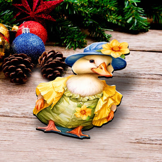 Easter Ducks Clip-On Eco Wood Decorative Ornaments Set of 3 by G. Debrekht - Easter Decor - 8091043C-S3