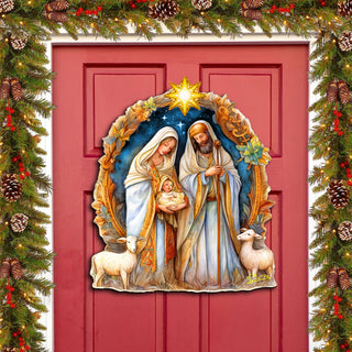 Nostalgic Nativity Scene Holiday Door Decor by G. Debrekht - Nativity Holiday Decor - 8611074H