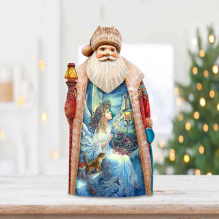 Gilding Light Angel Santa Hand-Painted WOODCARVED Masterpiece by G. DeBrekht - Christmas Decor - 210229SE