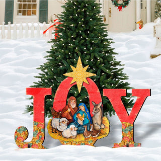 Joy Outdoor Nativity Set by G. DeBrekht - Nativity Holiday Decor - 8121454F-S3M