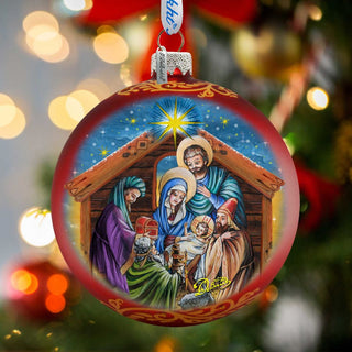 The Gift of the Three Kings Glass Ornament Limited Edition by G. DeBrekht - Nativity Holiday Decor - 73905
