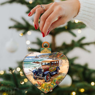 Coastal Decorations - Beach Cruiser Wooden Ornaments by G. Debrekht Coastal Holiday Decor - 8688175