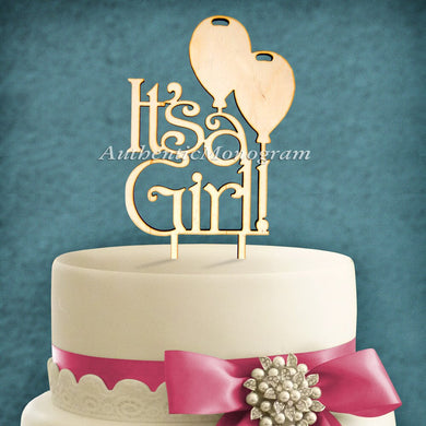 Its a Girl Cake Topper - Wooden Cake Topper 4120
