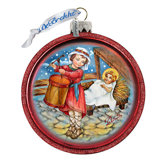 Drummer Boy Ball Glass Ornament by G. DeBrekht - 73531C