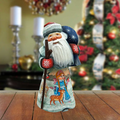 Reindeer Santa Hand-Painted WOODCARVED Masterpiece by G. DeBrekht - Christmas Decor - 82150924 *** PRE-ORDER - Handmade Just for You! ***