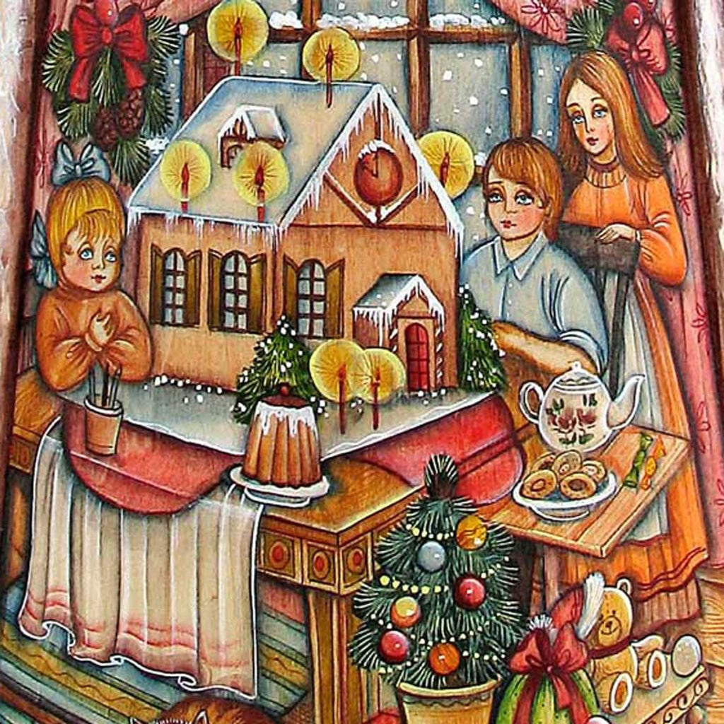 Sweet Celebration Santa Hand-Painted WOODCARVED Masterpiece by G. DeBrekht - Christmas Decor - 215840