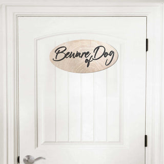 Beware of Dog, Sign, Birch wood, Dog Sign, Beware of Dog Plaque - 320311