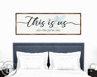 Personalized Family gift - This Is Us - Name sign - Wall Decor - Living room decor - Family Sign - Together they build - 310320