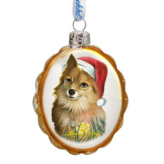 Ready When You Are Mercury Glass Ornament by Laura Seeley - Pets Dog and Cats Decor - 779217-LS