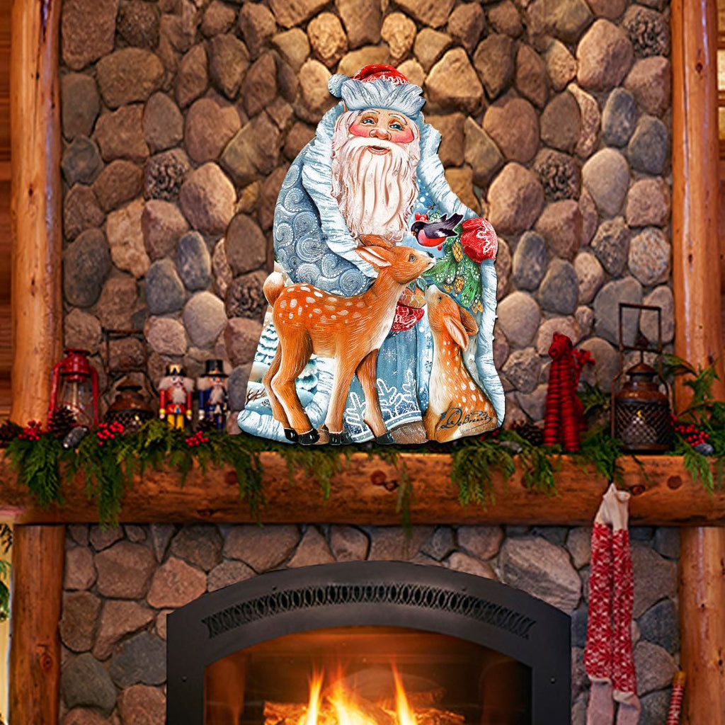 Winter Treasure Christmas Door Decor by G. DeBrekht - Christmas Santa Snowman Decor - 8114500H