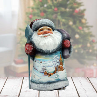 Frosted Village Santa Hand-Painted WOODCARVED Masterpiece by G. DeBrekht - Christmas Decor - 2821708 *** PRE-ORDER - Handmade Just for You! ***