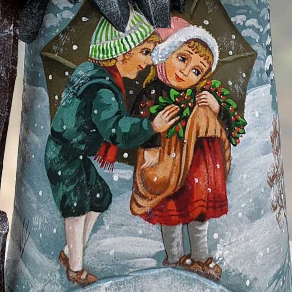 Village Landscape Santa Hand-Painted WOODCARVED Masterpiece by G. DeBrekht - Christmas Decor - 8215108