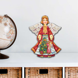 Christmas Tree Angel Nativity Door Decor by G. DeBrekht - Nativity Holiday Decor - 8154103H