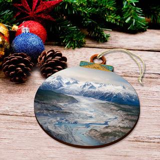 Alaskan Wilderness Symphony Wooden Ornaments by G.Debrekht - Wildlife Holiday Decor - 870057