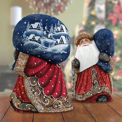 Yuletide Village Visitor Hand-Painted WOODCARVED Masterpiece by G. DeBrekht - Christmas Decor - 8215542