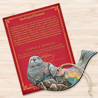 Seal Wooden Ornaments by G. DeBrekht - Coastal Holiday Decor - 8158914