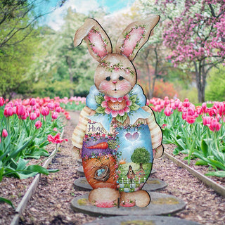 Bunny Easter Yard Sign by Jamie Mills-Price - Easter Spring Decor - 8457601F