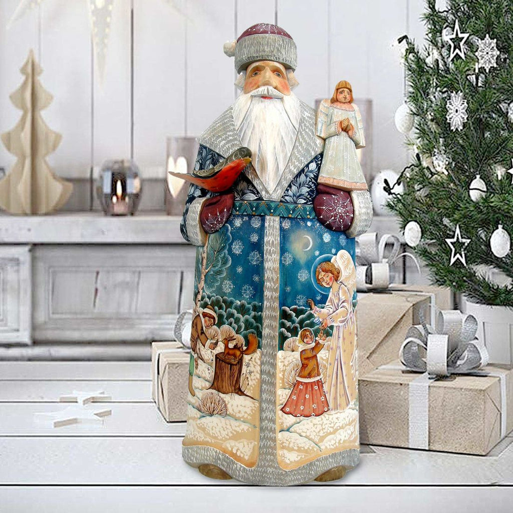 Angelic Guidance Santa Hand-Painted WOODCARVED Masterpiece by G. DeBrekht - Nativity Holiday Decor - 215860 *** PRE-ORDER - Handmade Just for You! ***