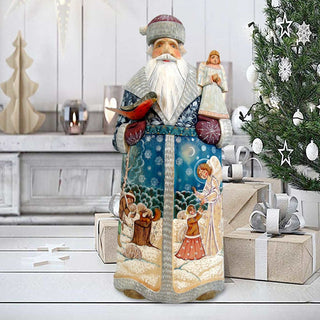 Angelic Guidance Santa Hand-Painted WOODCARVED Masterpiece by G. DeBrekht - Nativity Holiday Decor - 215860 *** PRE-ORDER - Handmade Just for You! ***