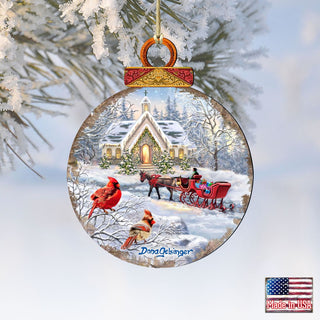 Sleigh Ride Wooden Ornaments by Gelsinger - Christmas Decor - 8021129-DG