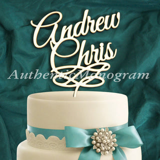 Wedding Cake Topper - Wooden CAKE TOPPER His and Her Names, Wedding decor, Engagement, Anniversary, Celebration, Special Occasion, Love
