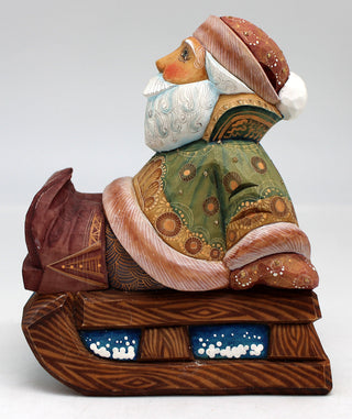 Hitching Santa Sleigh Figurine 4.5