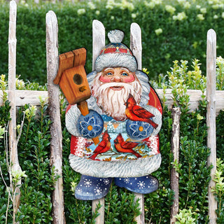 Holiday Bird Christmas Door Decor by G. DeBrekht - Christmas Santa Snowman Decor - 8118023H