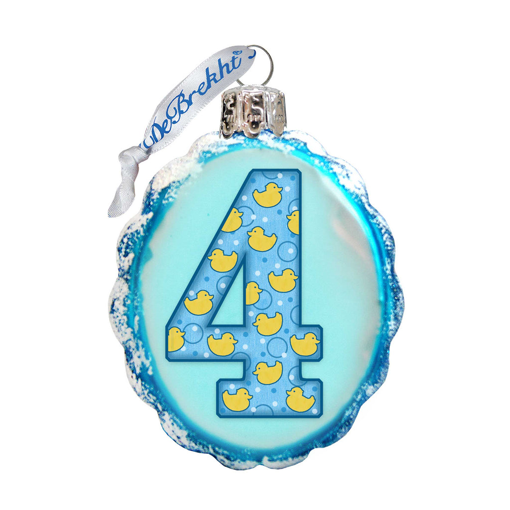 4 Year Mini Mercury Glass Ornament by G. DeBrekht - Love Family Kids Decor - 770004