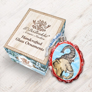 Elephant Mercury Glass Ornament by G. DeBrekht - Wildlife Holiday Decor - 771038