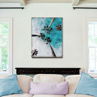 Palms Art Wooden Wall Art by Nature Wonders - Nature Wildlife Decor - 95395B