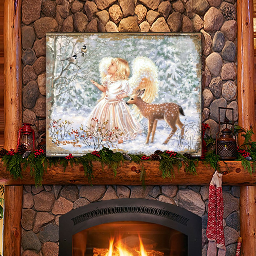 Sweet Christmas Blessings Wooden Wall Art by D. Gelsinger - Nativity Holiday Decor - 95660B-1703