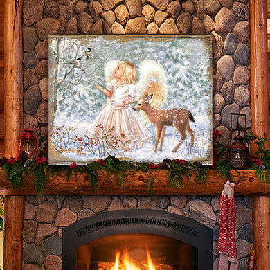 Sweet Christmas Blessings Wooden Wall Art by D. Gelsinger - Nativity Holiday Decor - 95660B-1703