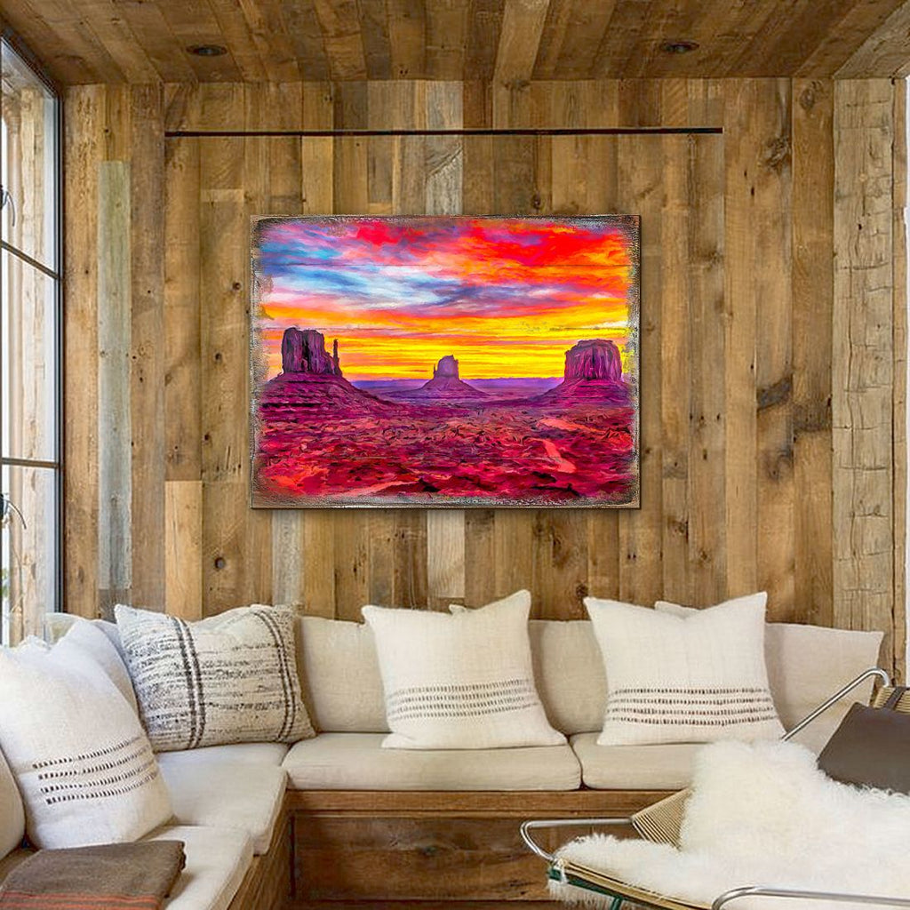 Canyons Landscape Art Wooden Wall Art by Nature Wonders - Nature Wildlife Decor - 95236B