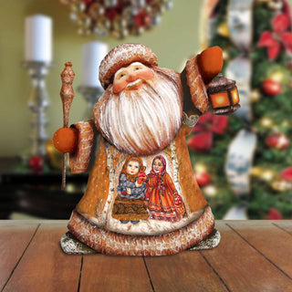 Sisterly Love Santa Hand-Painted WOODCARVED Masterpiece by G. DeBrekht - Christmas Decor - 821302 *** PRE-ORDER - Handmade Just for You! ***