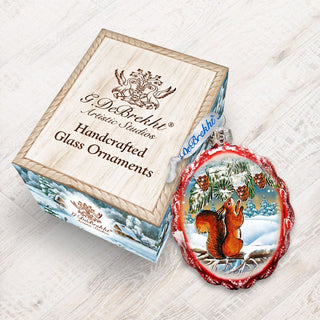 Squirrel Mercury Glass Ornament by G. DeBrekht - Wildlife Holiday Decor - 771027