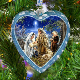 Holy Family Glass Ornament Limited Edition by D. Gelsinger - Nativity Holiday Decor - 738-101-DG
