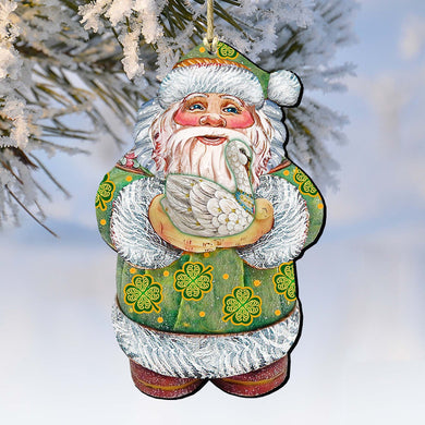 Celtic Swan Santa Wooden Ornaments by G. DeBrekht - Celtic Decor - 8118086
