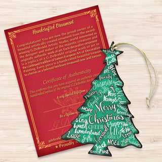 Merry Christmas Tree Ornament by Nature Wonders - Christmas Decor - 81988122