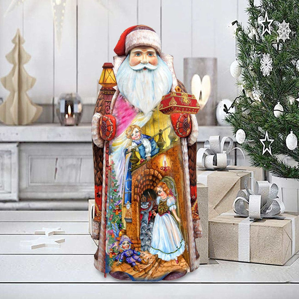 To the rescue Santa Hand-Painted WOODCARVED Masterpiece by G. DeBrekht - Christmas Decor - 241180-2